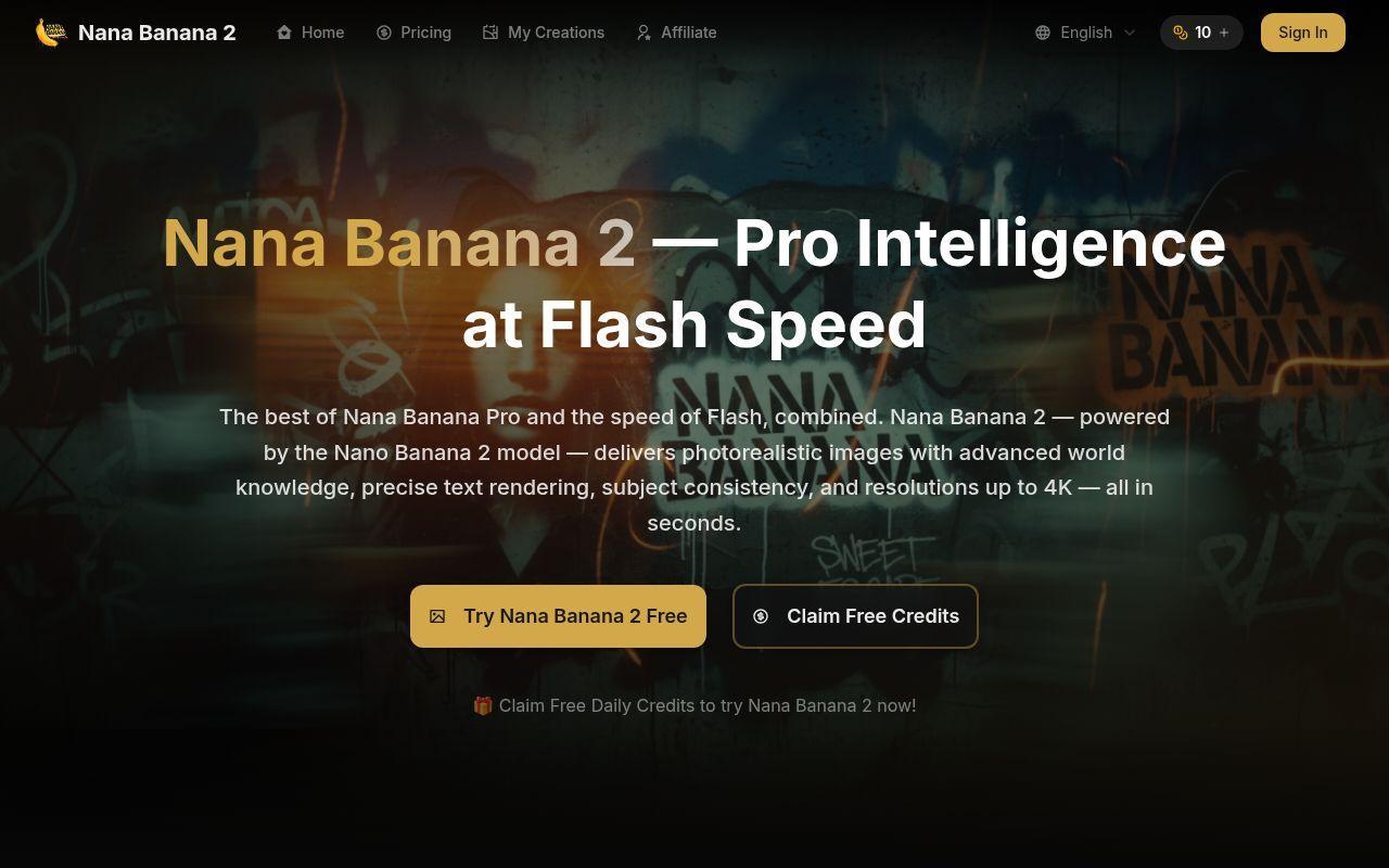 NanaBanana2.ai screenshot