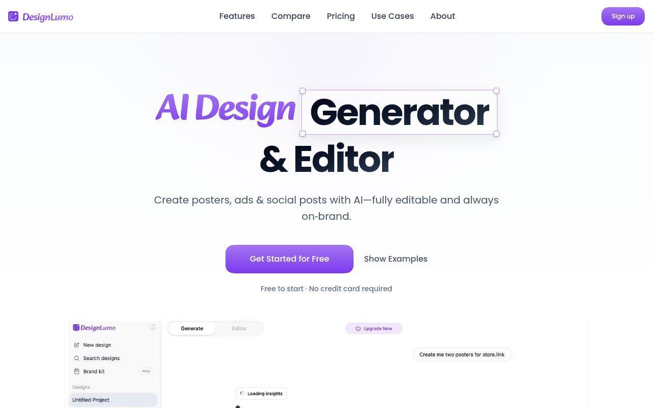 DesignLumo screenshot