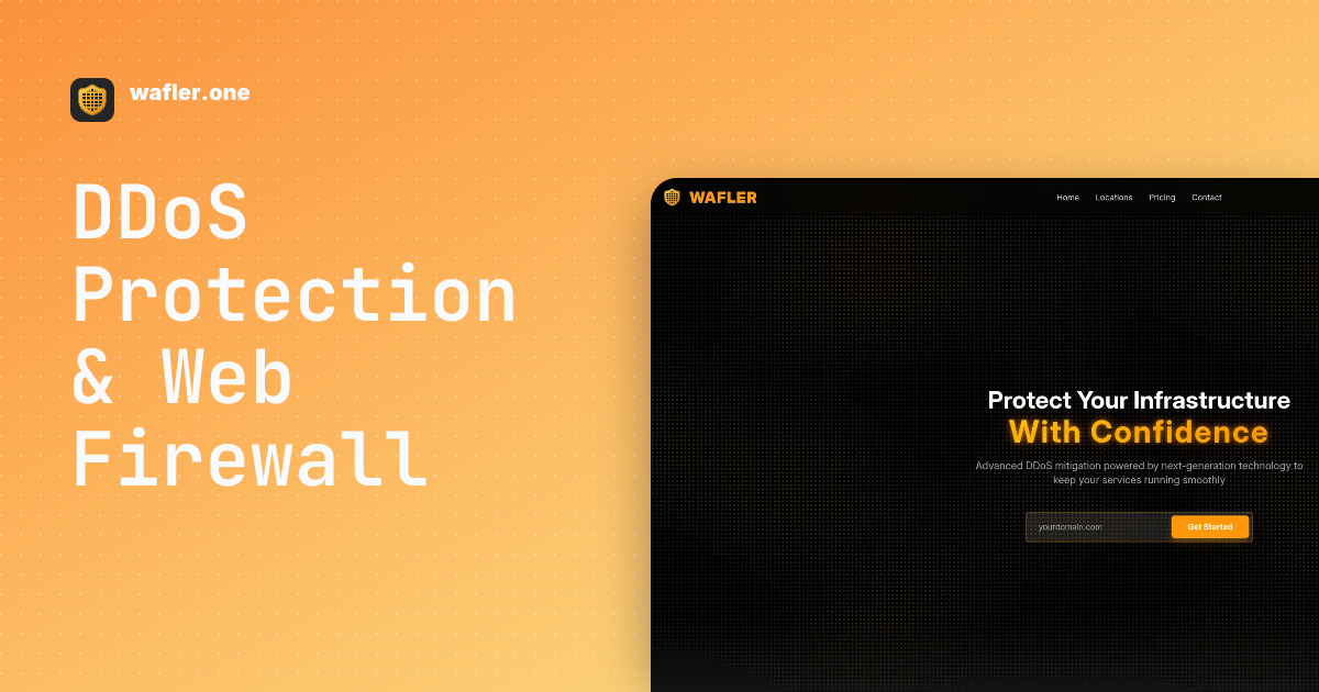 Wafler DDoS Protection, Mitigation & Web Firewall screenshot