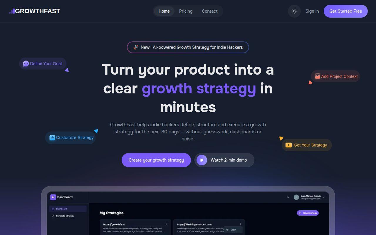 GrowthFast screenshot