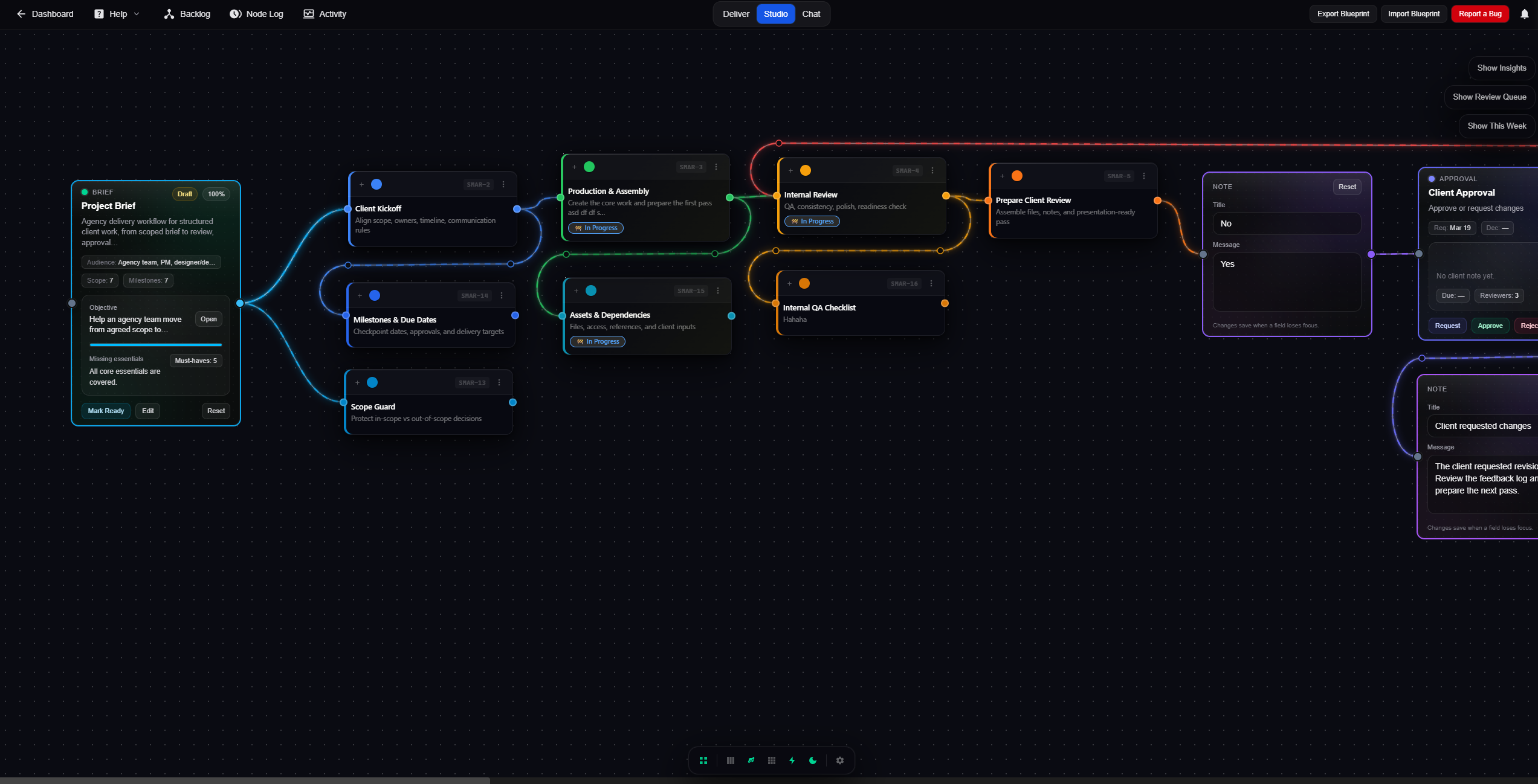 Plannex, Run Client Work From Brief to Delivery screenshot