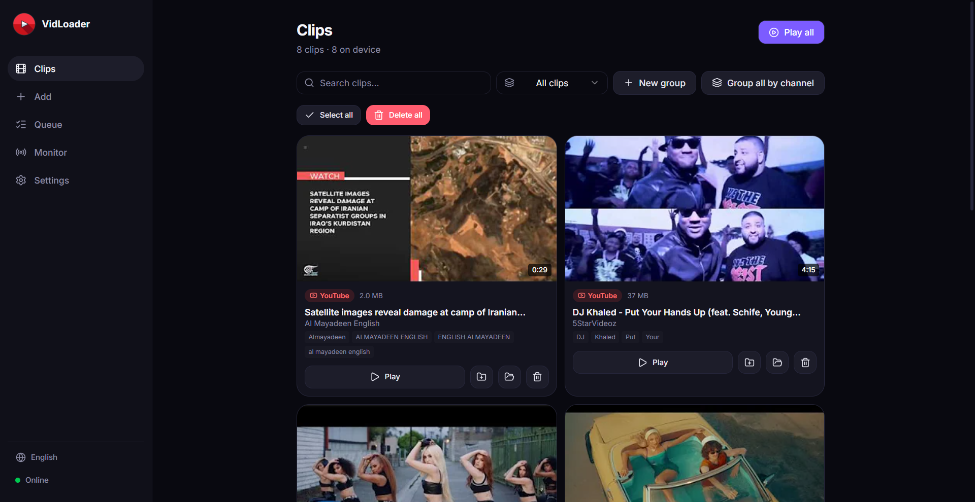 VidLoader screenshot