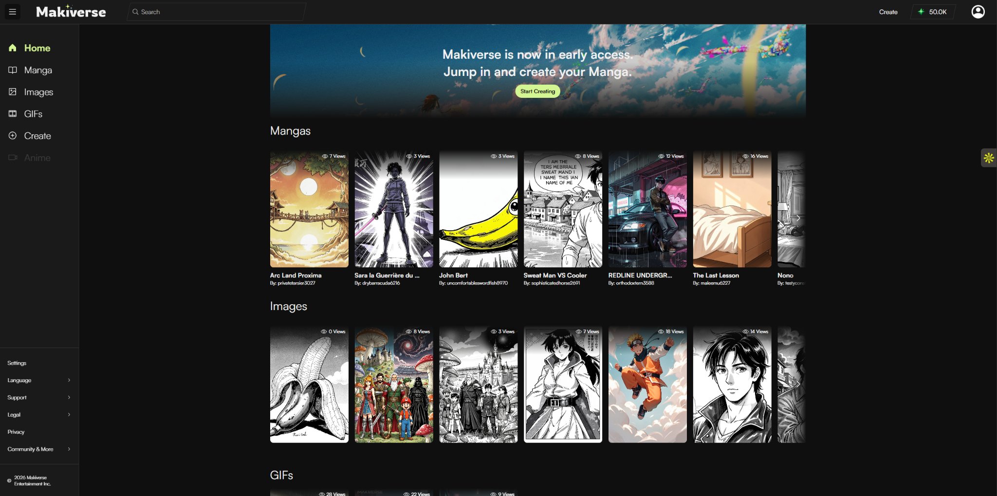 Free AI Manga Generator – Create Manga & Comics Online | Makiverse.com screenshot
